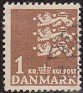 Denmark - 1962 - Basic - 1 KR - Violet - Dinamarca, - Scott 398 - 0